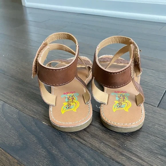 🛎️ Clearance Rachel Shoes Girls Brown Sandals Ankle Strap Size 1 - Picture 6 of 8